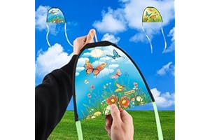 Lewabov 2 Pcs Children's Thumb Ejection Kite, Mini Beach Kite Easy to Fly, 4-18 Years Old,Small Funny Outdoor Sports Toys,Easter Gift.