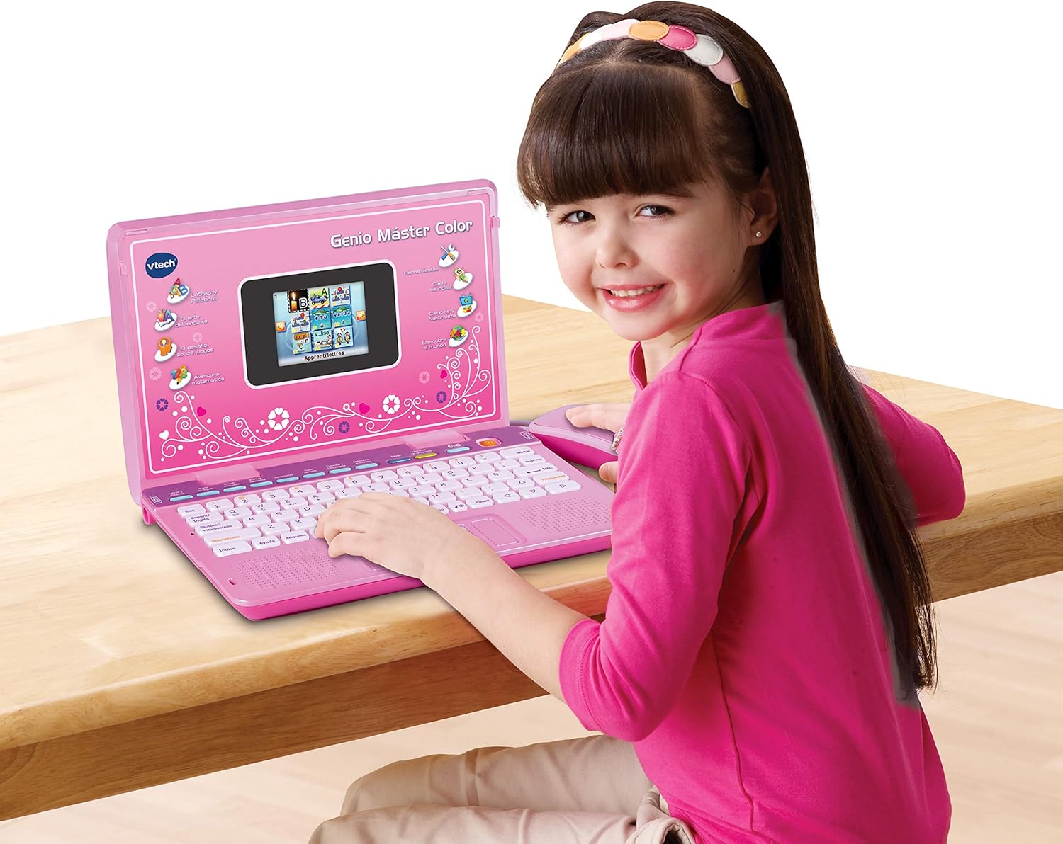 VTech 80-133867 Genio Master Color Bilingual Laptop for Kids Color Screen, Teach Vocabulary, Math - Image 5