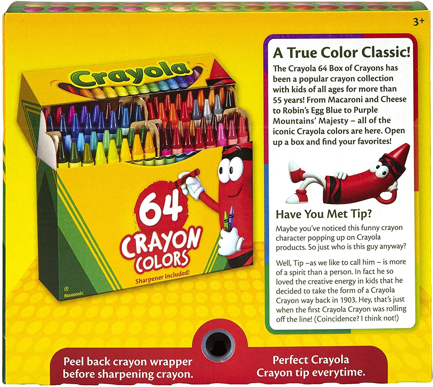 64-Pack Crayons with Sharpener