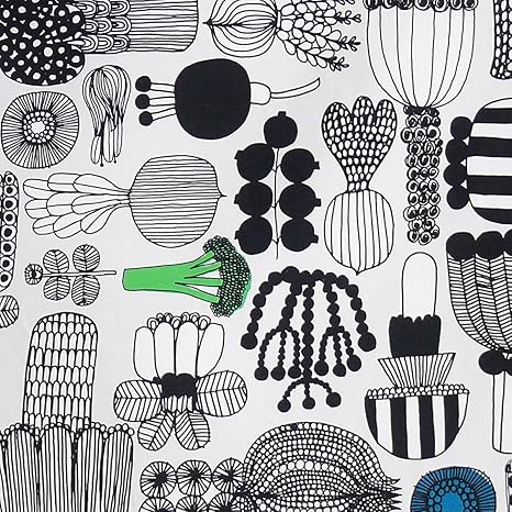 Amazon Marimekko マリメッコ 生地 約137 100cm Puutarhurin Parhaat プータルフリン パルハート ホワイト 布 生地 通販