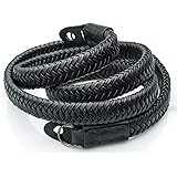 Vi Vante Matador Leather Camera Strap 47" Black Braided Top Grain Leather built in side protection