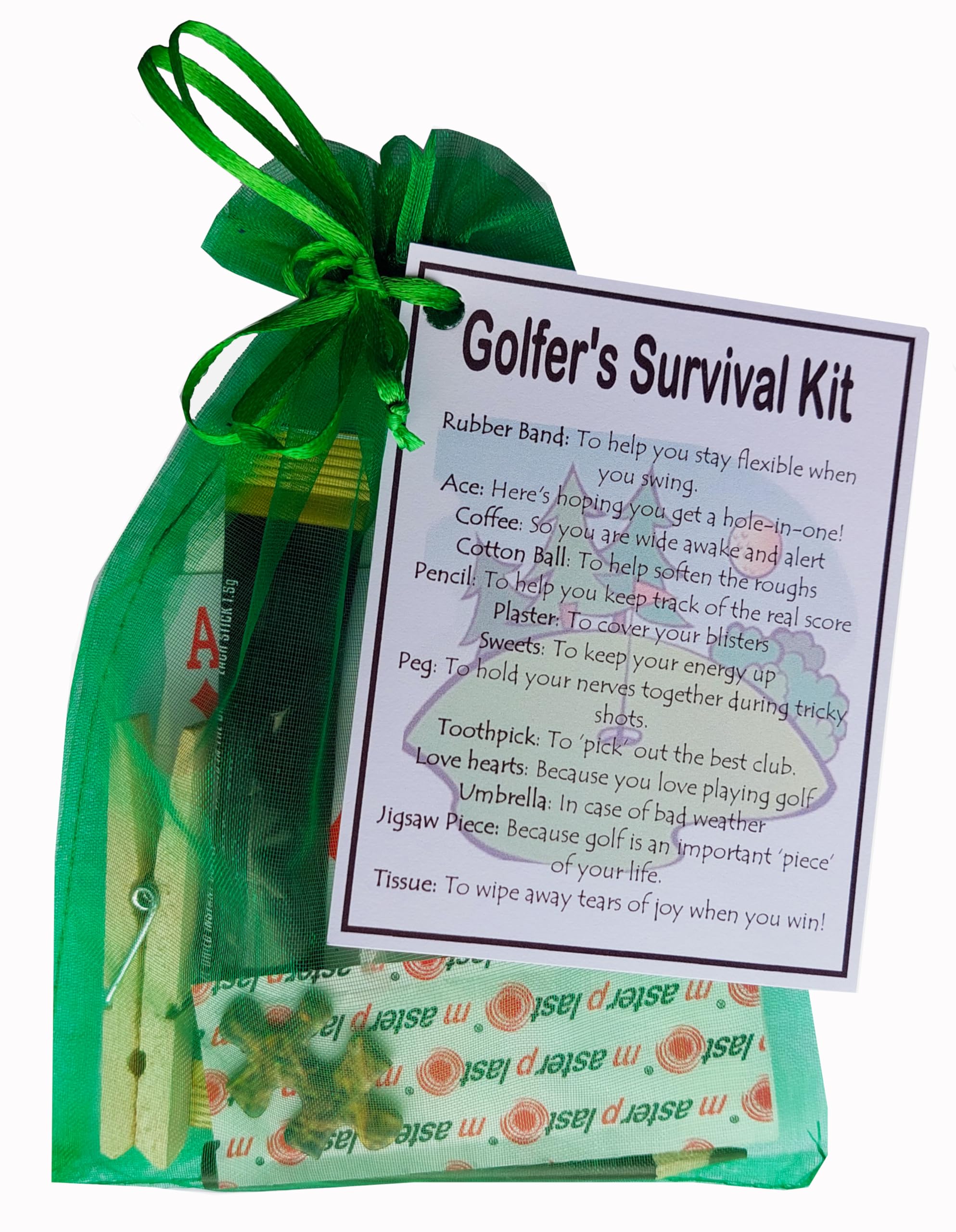 SMILE GIFTS UK Golfer's Survival Kit Gift (Small Novelty gift) - golfer gift, gift for golfer, golfer present, present for golfer, thank you gift for golfer