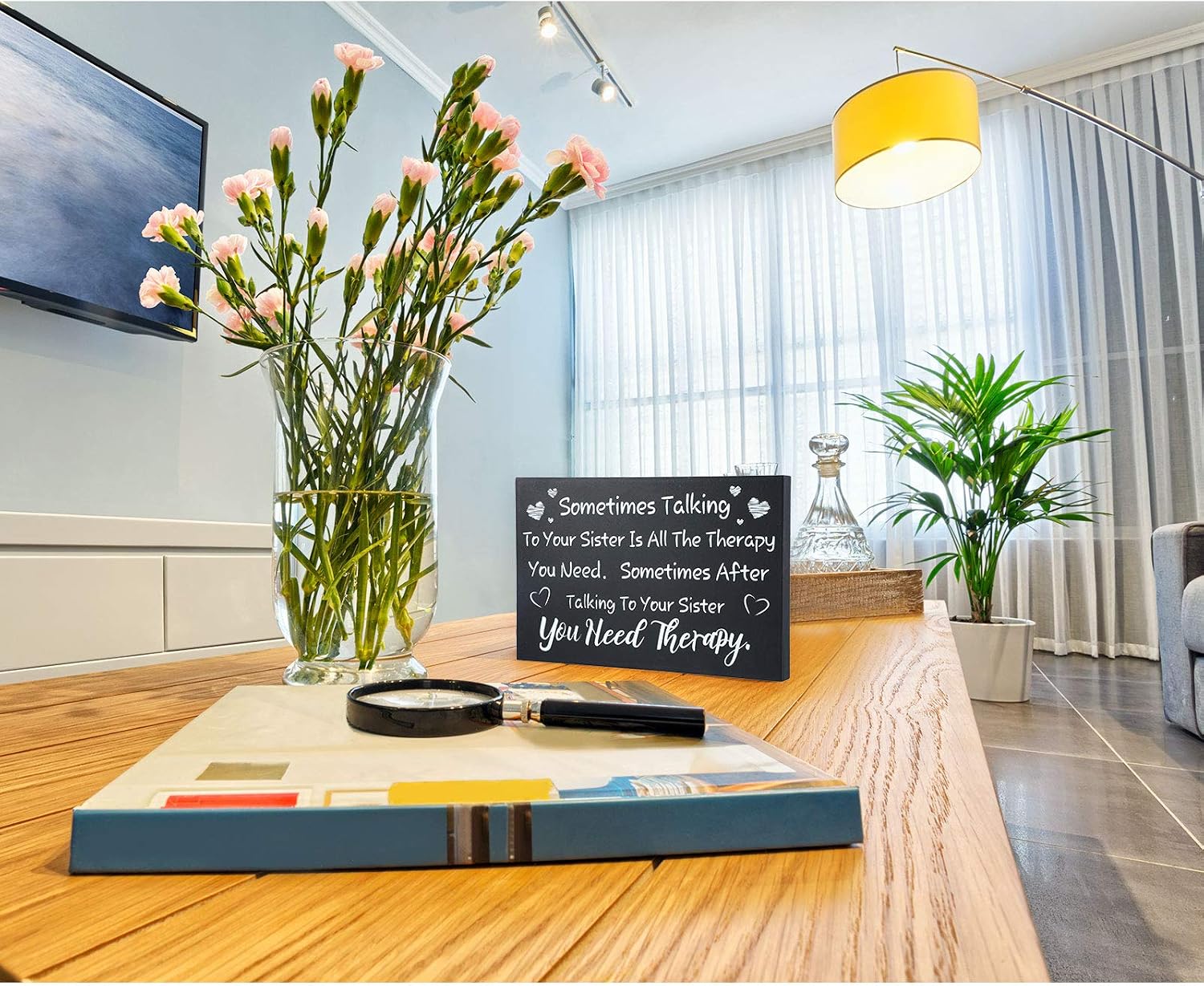 Jetec Funny Sister Gifts Wood Sign - Image 5