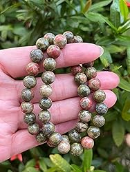 Unakite Crystal Bead Bracelet 8mm, Wholesale