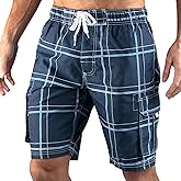 Kanu Surf Mens Flex Swim Trunks (Regular & Extended Sizes)