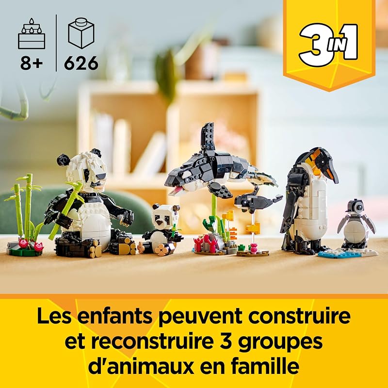 Creator 3-en-1 Animaux Sauvages : la Famille de Pandas 31165