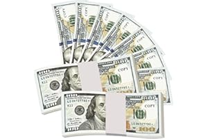 Flyart 200 PCS Prop Money for Pretend Play, Play Money for Learning, Movie, Board Game, Party