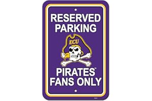 FREMONT DIE NCAA East Carolina Pirates Plastic Parking Sign, 12 x 18-Inch/Team Color