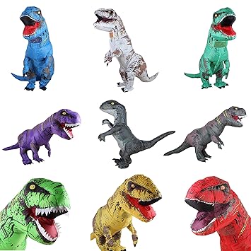 Air Dancer T-Rex aufblasbare Dinosaurier-Maskottchen-Partei-Kostüm-Abendkleid Cosplay Outfit Adult