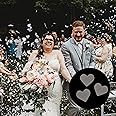 Dissolving Water Soluble Rice Paper White Wedding Heart Shaped Confetti 28000 Pieces 150 Gram Biodegradable Confetti Hearts for Send Off Outdoor Beach Reception Ceremony Celebration Classic Modern