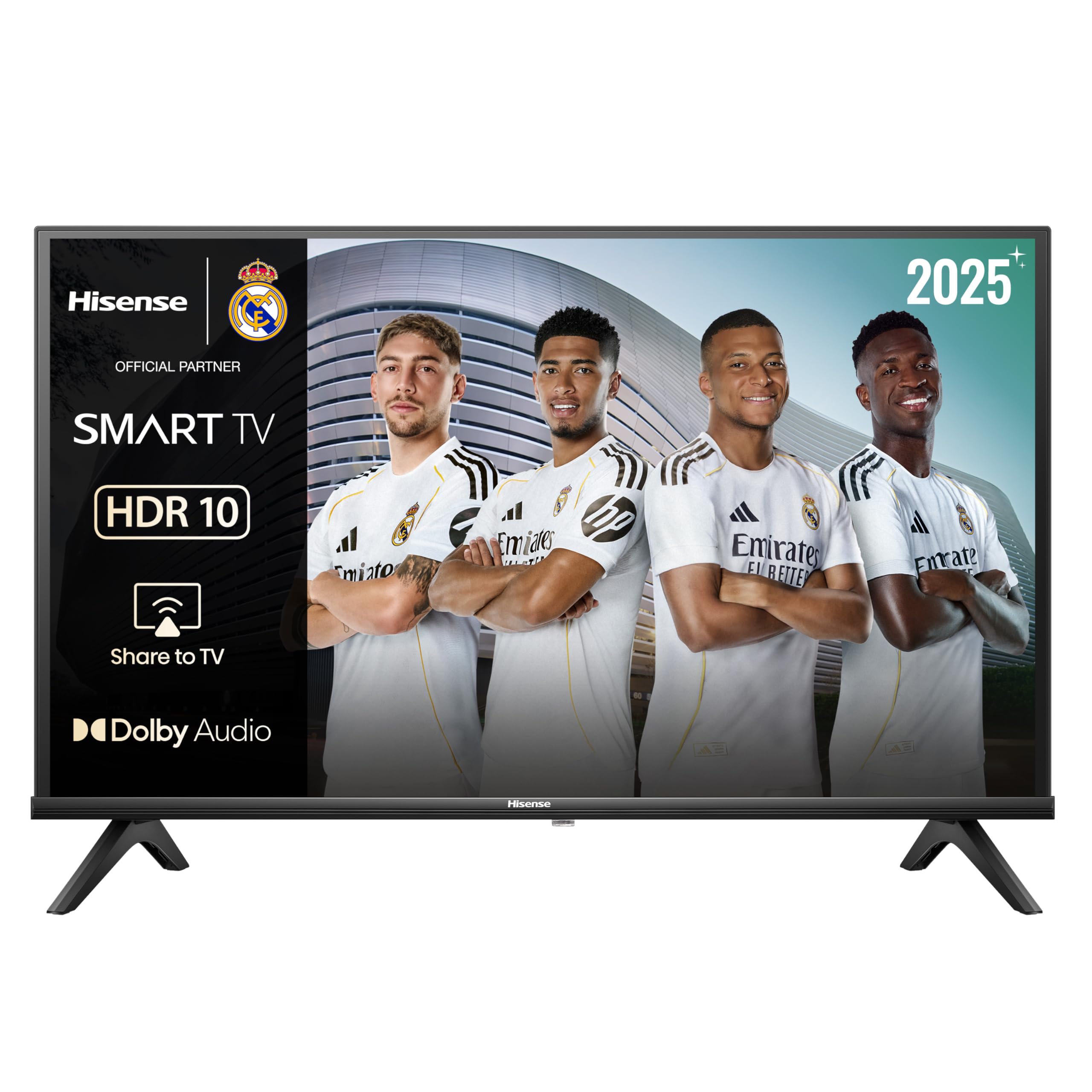 Hisense 40A4Q FullHD Smart TV, 101,6 cm (40 Zoll), Spielmodus, Sport IA, Dolby DTS HD-Sound, hoher Kontrast, TV-Sharing-Funktion, DVB - T2, automatische Steuerung der Kanäle TDT