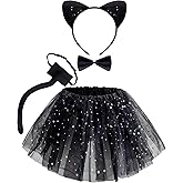 Spooktacular Creations Cat Pig Leopard Costume Set with Tutu, Animals Headband Collar and Tail,Cosplay Accessory Kids