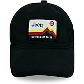 Jeep Have Fun Out There Logo Embroidered Patch Garment Washed Twill Hat Unstructured/Black