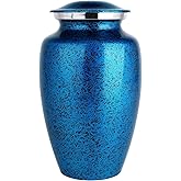 THE ASCENT MEMORIAL Forest Blue Adult Cremation Urns for Human Ashes Adult Male Female - Urns for Funeral Remains Ash of Men and Women - Urns and Keepsake Container for Sacred Ash
