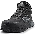 New Balance Fresh Foam Cremorne Composite Toe Safety Shoes for Men - Non Slip, Electrical Hazard - Wide Fit, Black/Grey, Mid