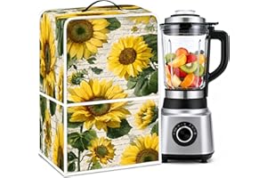 Kitchen Blender Dust Cover with 2 Pockets, Dustproof Cover Compatible with Ninja Foodi, fit Most Countertop Blenders with Han