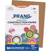 Prang (Formerly SunWorks) Construction Paper, Light Brown, 9" x 12", 50 Sheets