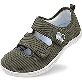 Besroad Womens Walking Shoes Wide Diabetic Shoes Adjustable Barefoot Casual Sneakers Breathable Zero Drop Arthritis Edema Sneakers Indoor Outdoor