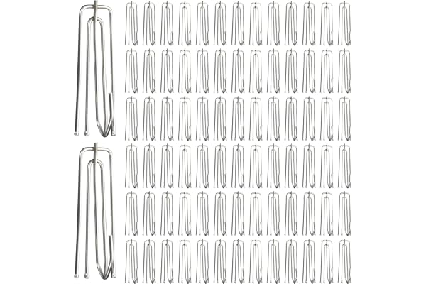 80 Pcs Curtain Hooks, Stainless Steel Curtain Hooks for Drapes, 4 Prongs Curtain Pleat Hook for Window Door Bathroom Curtain,