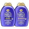 OGX Thick & Full + Biotin & Collagen Shampoo & Conditioner Set, (packaging may vary), Purple, 13 Fl Oz (Pack of 2)