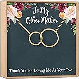 Stepmom Gift Necklace: Adopted Mum, Mother Figure, Foster Mom, Stepmother, 2 Interlocking Circles
