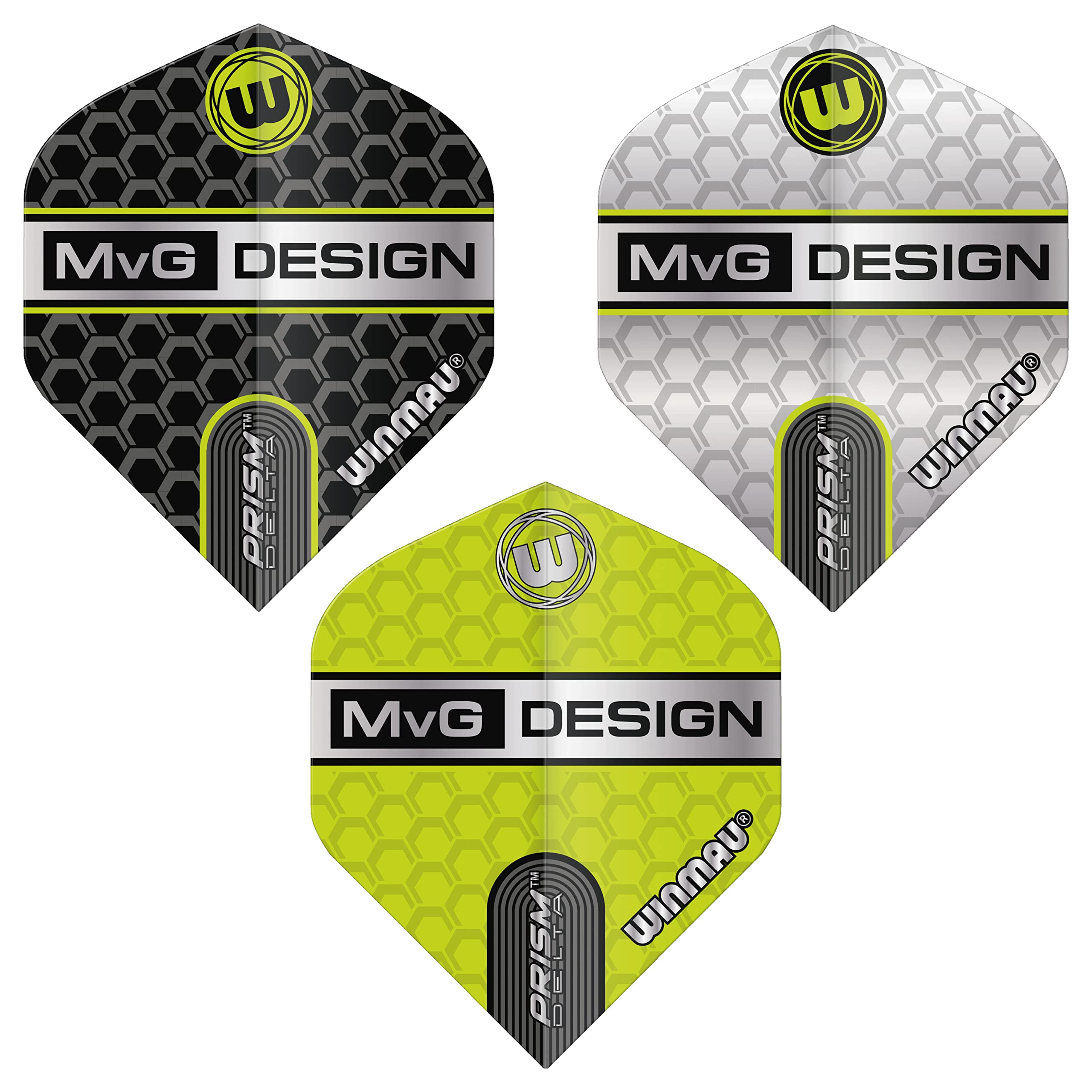 WINMAU Michael Van Gerwen Specialist MVG Design Dart Flight Pack - 3 Sets Per pack (9 flights in total)