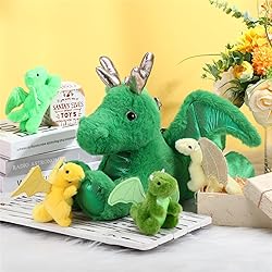 Syhood 5 Pcs Dragon Plush Set 18 Inch Large Mommy