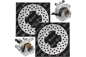 NICHE Front Brake Rotor Caliper Kit for Yamaha Kodiak 400 450 Grizzly Bruin 350 5LP-2580U-00-00 3GD-2580U-01-00