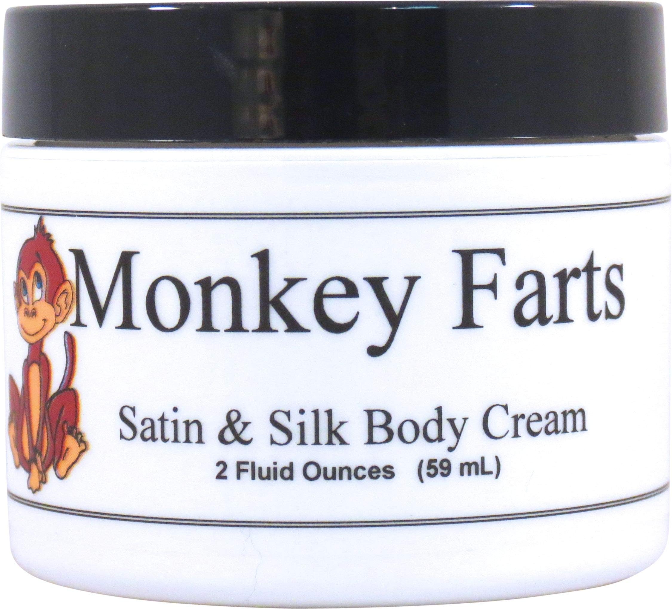 Eclectic LadyMonkey Farts Satin and Silk Cream, Body Cream, Body Lotion, 2 oz - Shea Butter, Aloe, Silk Amino Acids, Vitamin E, Phthalate-Free, Handcrafted in USA - Perfect For Women