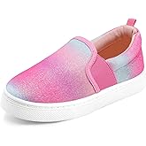 K KomForme Toddler Sneakers for Girls Boys Slip On Canvas Walking Shoes