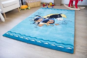 Kinder Teppich Yakari Kleiner Donner Turkis Handgearbeiteter