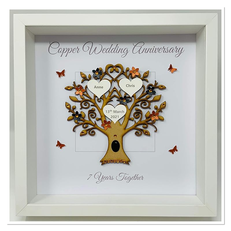 7 Years 7th 22 Years 22nd Copper Wedding Anniversary