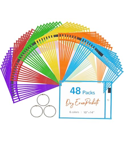 Dry Erase Pockets Reusable Sleeves 20 Pcs Of Dry Erase Pocket Sleeves