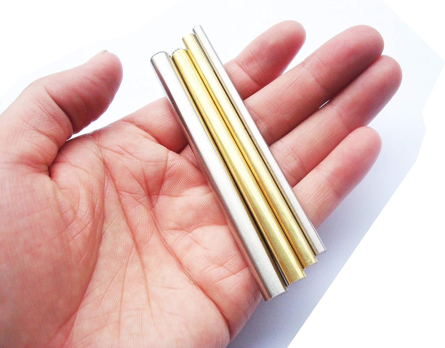 Mosaic Pins for Knife Handle Custom Knives Blank Scales Grips Blades, Brass Copper Stainless Steel for EDC Folding Pocket Knives Pin, 9.5cm (6mm) - Image 5