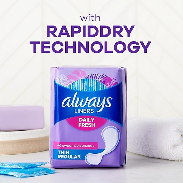 ALWAYS DAILY FRESH THIN LINERS, REGULAR ABSORBENCY, UNSCENTED PANTY LINERS, 162 COUNT