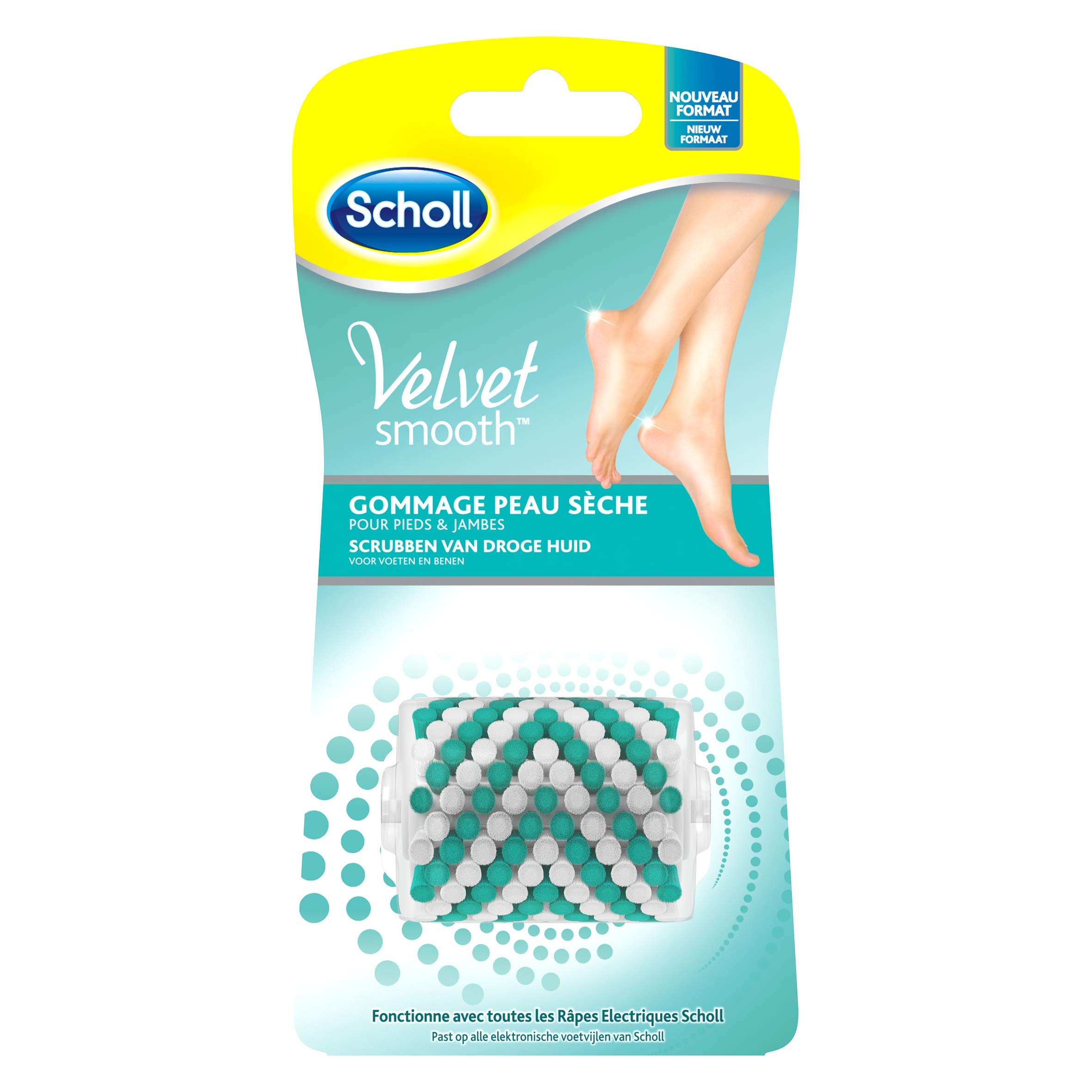 Scholl Velvet Smooth Dry Skin Roller - Box of 2 Rolls