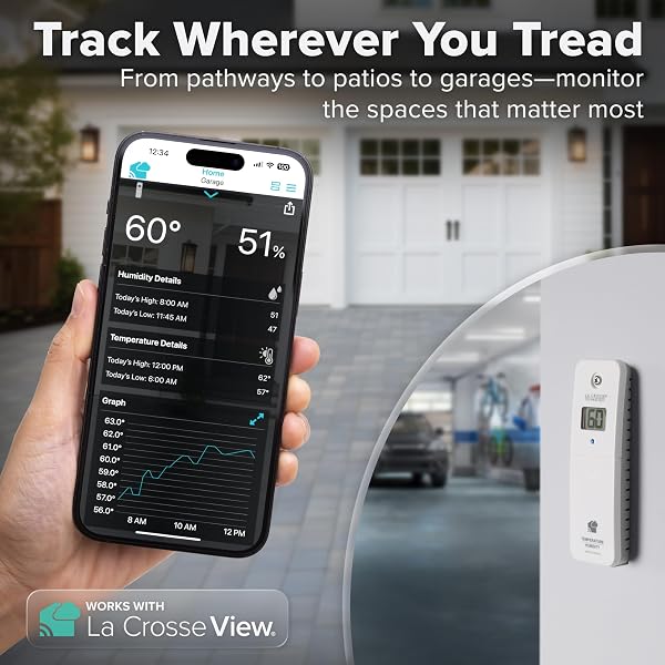 TEMP TRACKER WI-FI ALERT SYSTEM WITH THE BRIDGE GATEWAY AND AN INDOOR OUTDOOR TEMPERATURE AND HUMIDITY SENSOR