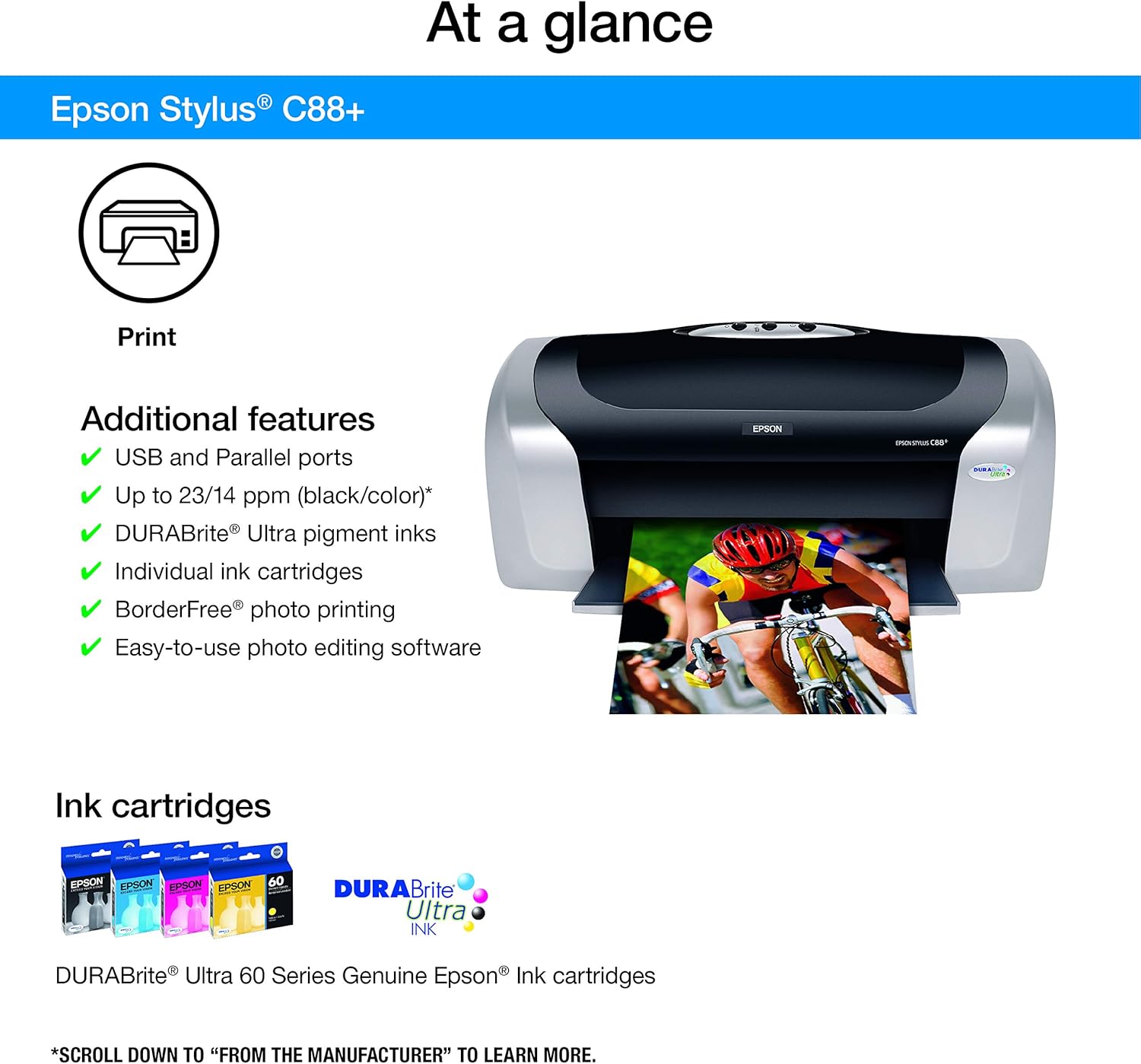 epson stylus c88  inkjet printer