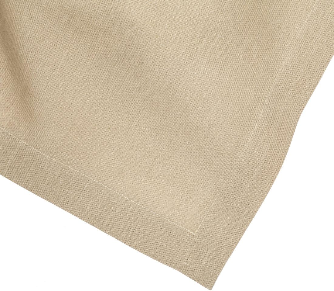 Huddleson Camel Gold Pure Linen Tablecloth 66x144 Rectangle
