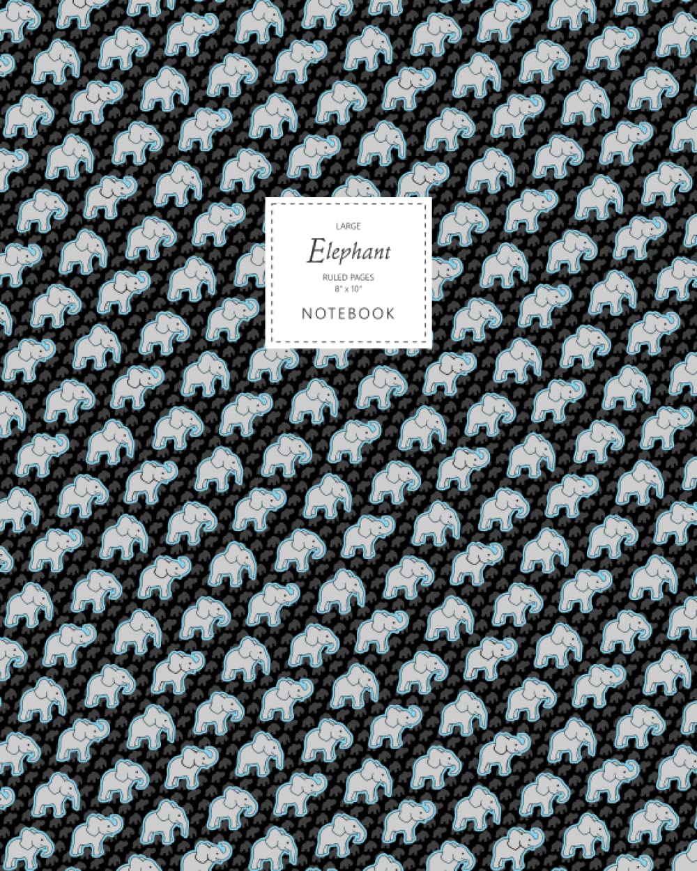 Elephant Notebook - Ruled Pages - 8x10 - Large (Night Blue)