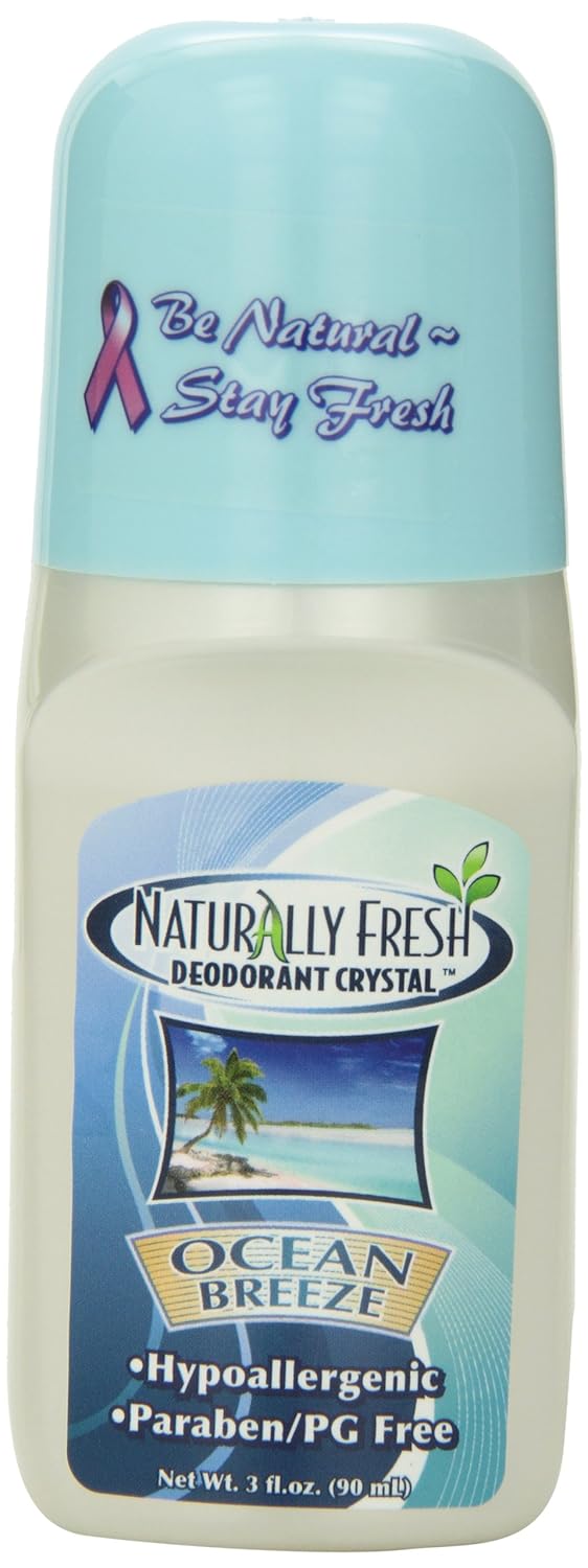 Naturally Fresh Deodorant, Roll On, Ocean Breeze, 3Ounce Bottles (Pack of 6