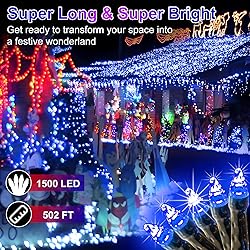 1500 LED 502ft Outdoor Christmas Lights Super Long