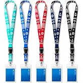 Avorast 5 Pack Cruise Lanyards for Ship Cards, Cruise Essentials | 2026 Cruise Lanyard with Waterproof Holder &amp; Detachable Buckle for Carnival, Royal Caribbean &amp; NCL, Nautical Mix