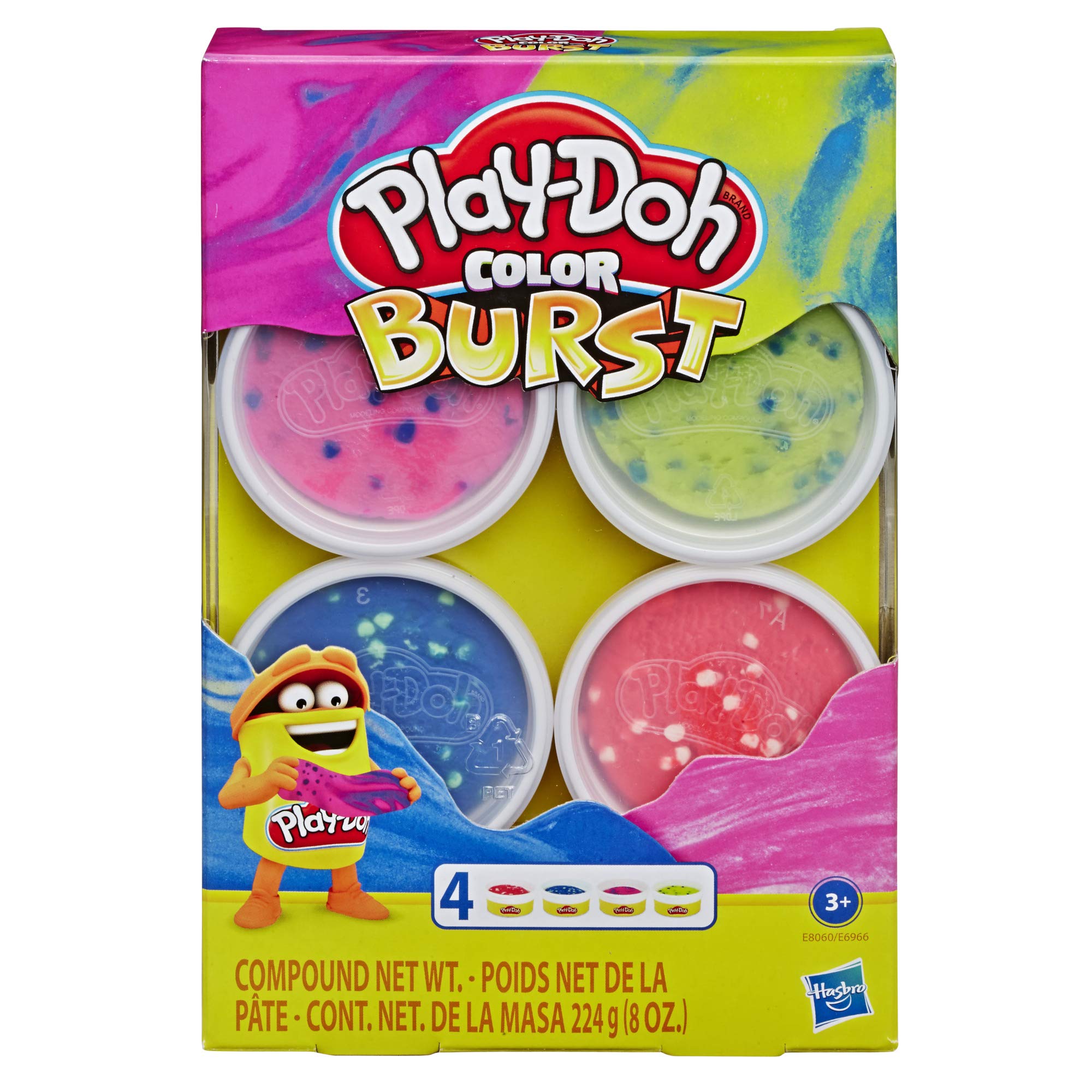 Hasbro E6966 Play Doh Colour Burst 4 Pack