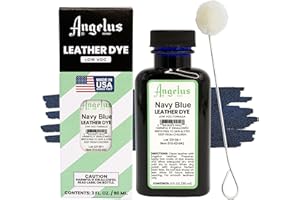 Angelus Leather Dye - Flexible Leather Dye for Shoes, Boots, Bags, Crafts, Furniture, & More 3oz, Dauber Included (Navy Blue)