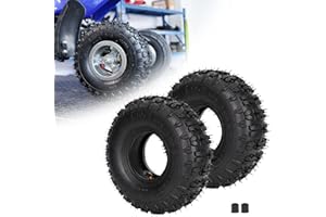 (2-Pack) 4.10-4 410-4 Tire & Inner Tube Replacement for Wheelbarrow, Snow Blower, Go Cart, Hand Truck, Garden Rototiller, ATV