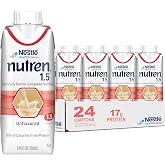 Nutren 1.5 Complete Nutrition Tube Feeding Formula, 8.45 Fl Oz, 24pk | Calorie-Dense Complete Nutrition Tube Feeding Formula (1.5 kcal/mL), Pack of 24
