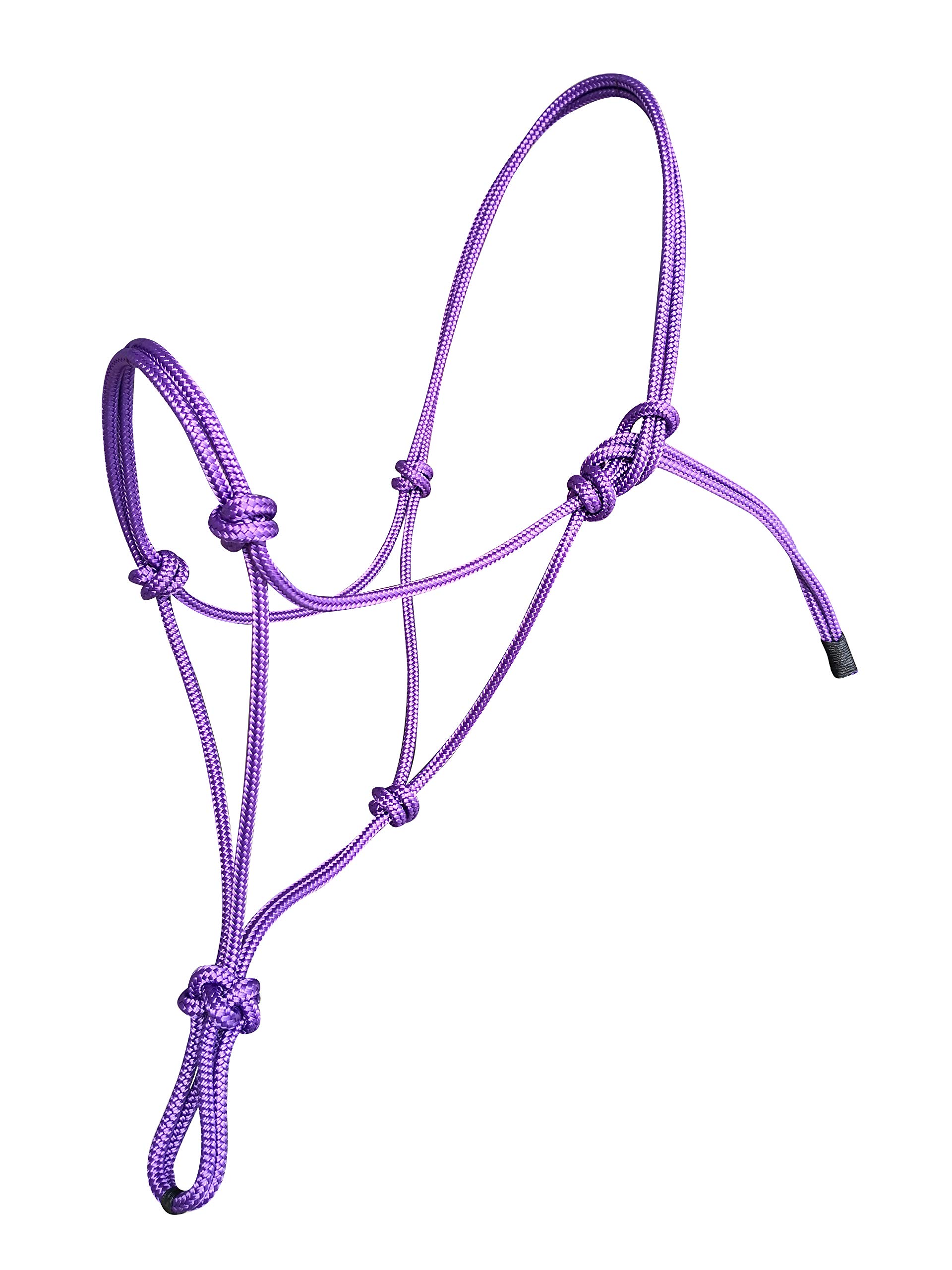 Hunters Saddlery Natural Horsemanship Rope Halter Headcollar Compatible with Parelli Horse Training Method (Small Pony/Weanling, Purple) โ image 1