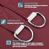 HEYOMART 3x3x3m Sun Shade Sail Waterproof Triangle Canopy Red 98% UV view 5