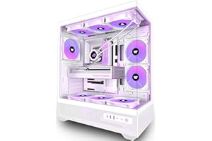 KEDIERS G8 Pre-Installed 6 × 120mm PWM ARGB Fan, ATX Mid Tower PC Case, Computer case with Panoramic View Tempered Glass Fron